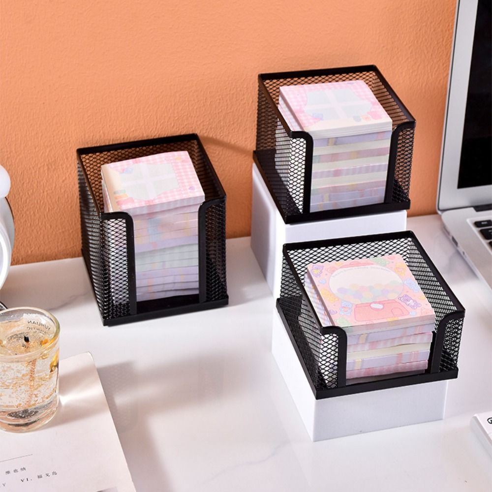 Sticky Note Cube - Czarna siatka papierowa kostka Mini notatnik