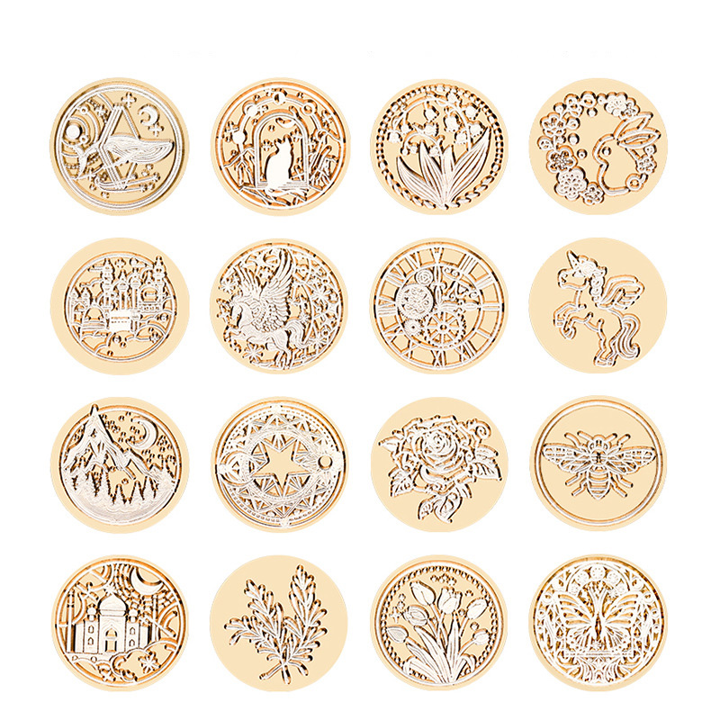 Wax Seal Stamp Kit - Stempel do wosku z motywem lotosu