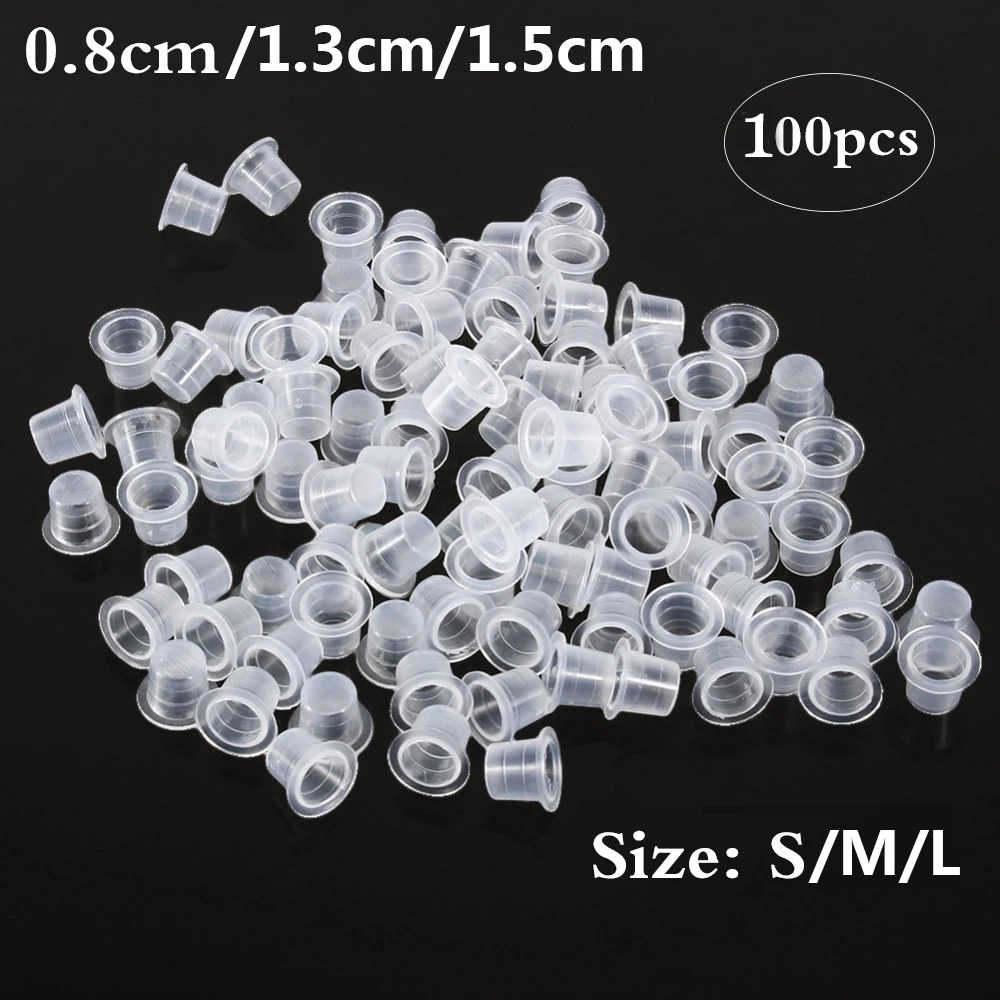 Calligraphy Ink Bottle - 100 sztuk tatuaż plastikowe kubki na