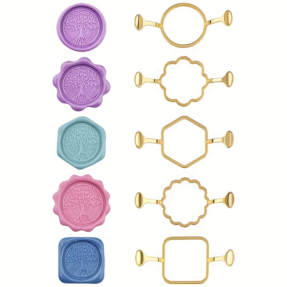 5-pak sześciokątnych kwadratow – Wax Seal Stamp Kit recenzja i cena
